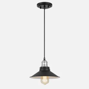 Tina 1-Light Chrome & Matte Black Pendant Light